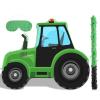Aoriher Construction Tractor Piata with Blindfold and Bat Dump Truck Excavator Piata for Birthday Party Supplies Construction Theme Party Decor view 1