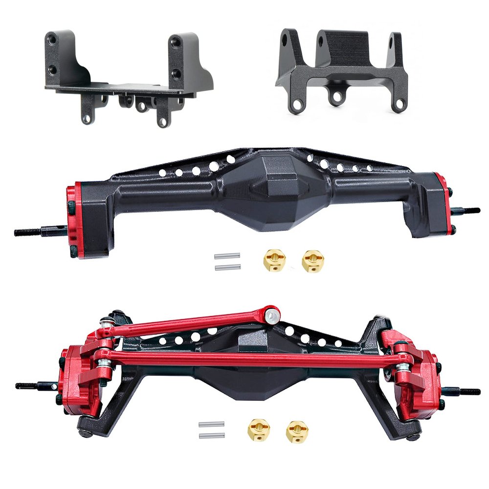 Aluminum Alloy Front Rear Portal Axle + 2pcs Axle Servo Mount for Axial RC Crawler 1/18 UTB18 Capra Unlimited Trail Buggy RTR AXI01002T1 Update Parts