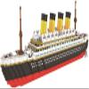 FULHOLPE Titanic Model Building Block Set, 3800Pcs Cruise Ship Titanic Boat Model Building Kit Compatible with Creator Expert 10294 view 2