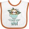inktastic Teacup Raccoon I Love My Gigi Baby Bib White and Orange 41c41 view 1