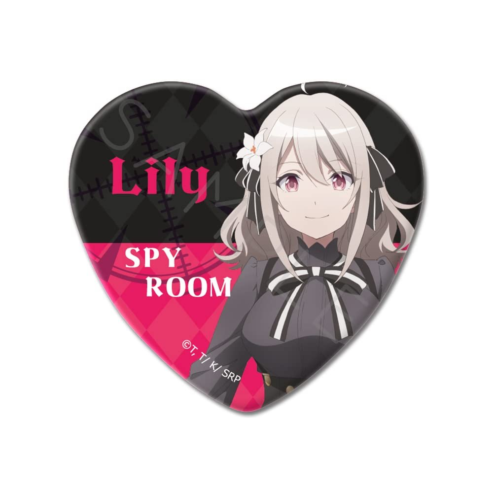 Spy Classroom A Lily Heart Shaped Tin Badge
