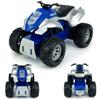 Large ATV Toy with Trailer Speedboat Tow Truck Flatbed Transport Police Motorcycle Toy Vehicle 2 in 1 Playset, Light Sound, Toys Trucks for Boys 3 4 5 6 7 Years Old Kids Toddlers Birthday Gifts, blue view 3