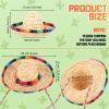 Zhanmai 25 Pack Mini Sombrero Mexican Hat Cinco De Mayo Straw Hat Party Decorations with Cord for Kid Pet Fiesta Costume (9 Inch) view 2