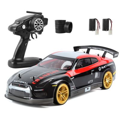 SSBHDM RC Truck 70km / H High-Speed Drift Racing 2.4G 4WD Electric RC Vehicle RC Flat Running Drift Rally Racing Rubber TPR Tire RC Car Gift Replacement Tires, 2 Batteries