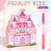 Princess Castle Piata Bundle Girl Princess Party Piata Set Include Pink Castle Piata stick and Blindfold Mask for Princess Theme Birthday Party Supplies Decor, 16.1 x 13.4 x 3.2 Inch view 2