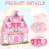 Princess Castle Piata Bundle Girl Princess Party Piata Set Include Pink Castle Piata stick and Blindfold Mask for Princess Theme Birthday Party Supplies Decor, 16.1 x 13.4 x 3.2 Inch view 3