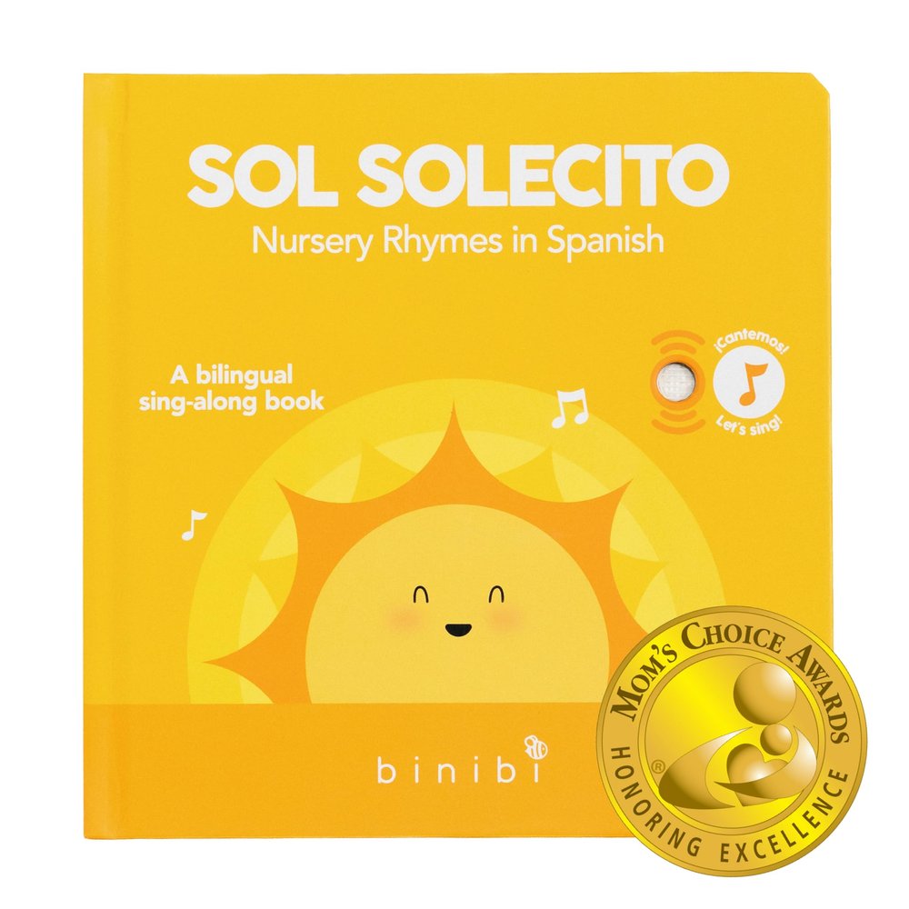 Binibi Spanish Musical Book for Toddlers Sol Solecito & Other Nursery Rhymes | Spanish Learning for Kids | Bilingual Children's Sound Book | Libro en espaol para bebs
