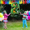 Jexine 3 Pcs 16 Inch Animal Number 2 Piata Jungle Animals Number Two Piata with Blindfold Bat and Confetti for Boy Zoo Themed 2nd Birthday Celebration Party Supplies view 4