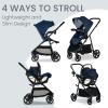 Britax Willow Brook Baby Travel System, Infant Car Seat and Stroller Combo with Aspen Base, ClickTight Technology, RightSize System and 4 Ways to Stroll, Navy Glacier view 2