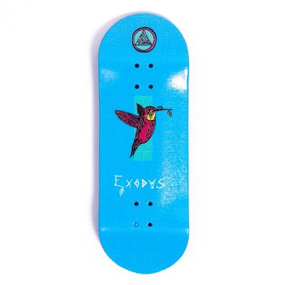 Exodus Deep Concave Fingerboard Deck (Blue Anoixi Bird, 35mm)