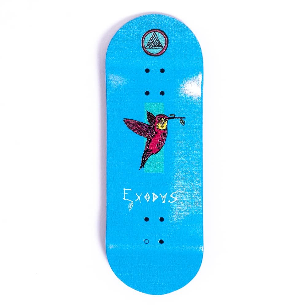 Exodus Deep Concave Fingerboard Deck (Blue Anoixi Bird, 35mm)