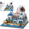 Apostrophe Games Santorini Building Block Set - 1380 Pieces - Model Building Blocks for Adults and Kids - Greece's Island Architecture Kit Famous Landmark Series view 1