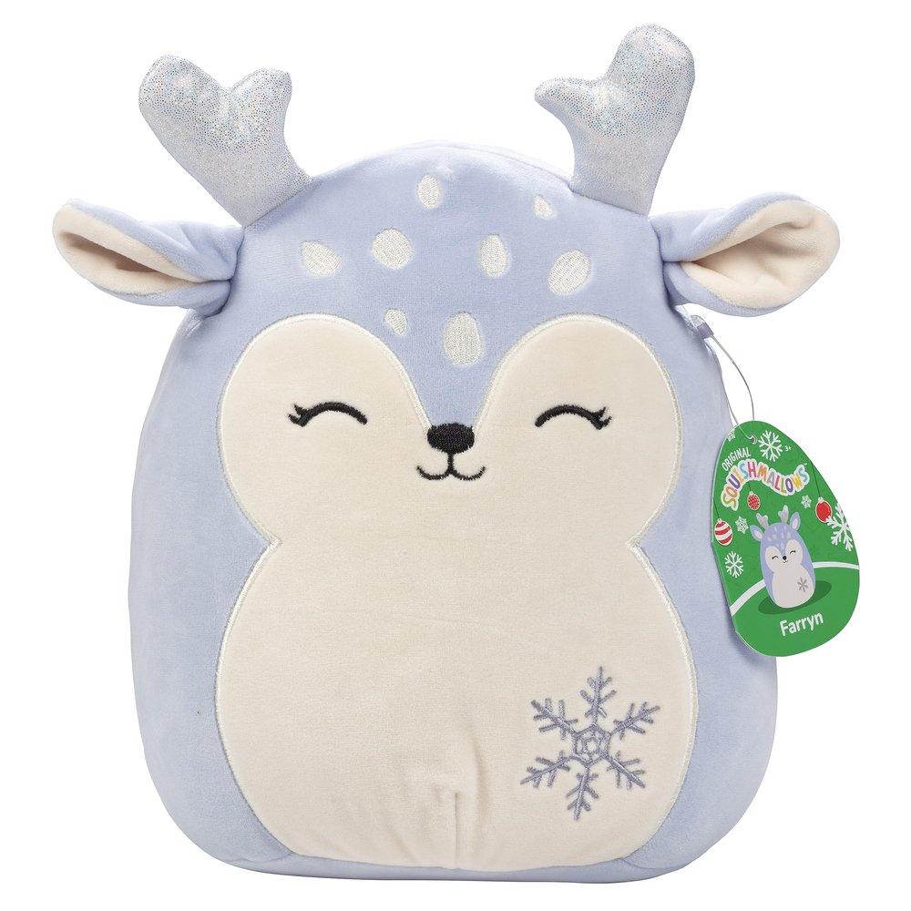 10" Farryn The Purple Fawn Squishmallow - Kellytoy Christmas Plush Toy