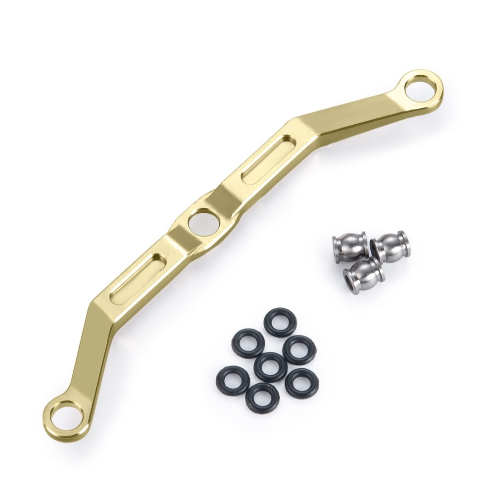 AXSPEED Brass Steering Linkage Links Rod Tie for 1:18 TRX4-M TRX4M RC Truck Upgrade Parts Gold