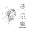 Sterling Silver Cross Fidget Ring Fidget Spinning Meditation Rings for Women Anti Anxiety Relieving Stress (9) view 4