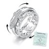 Sterling Silver Cross Fidget Ring Fidget Spinning Meditation Rings for Women Anti Anxiety Relieving Stress (7) view 1