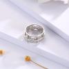 Sariel Sterling Silver Cross Fidget Ring Fidget Spinning Meditation Rings for Women Anti Anxiety Relieving Stress (8) view 3