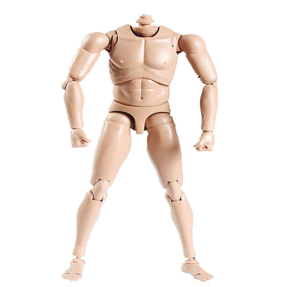 1/6 Scale Male Body, Male 12inch Flexible Muscular Action Figure Body Wide Shoulder Miniature Doll Collectible (B)