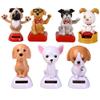 Solar Dancing Puppy Doll Ornament Figurine Shaking Solar Dashboard Sculpture Doll Toy Decor for Car Home Offices Vehicle Interior Decoration (Green) view 3