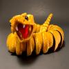 Rattlesnake Articulated 3D Printed Fidget Rattle Snake Sensory with Rattling Tail (Medium, Galaxy/Sparkle Blue) view 4