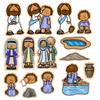 Story Time Felts Jesus Heals a Blind Man Felt Figures for Bible Flannel Board Stories Miracles view 1