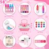 Hollyhi 58 Pcs Kids Makeup Kit for Girl, Princess Toys Real Washable Cosmetic Set with Mirror, Kids Makeup Sets for Girls, Play Make Up Birthday Gifts for 3 4 5 6 7 8 9 10 11 12 Years Old Kid (Pink) view 3
