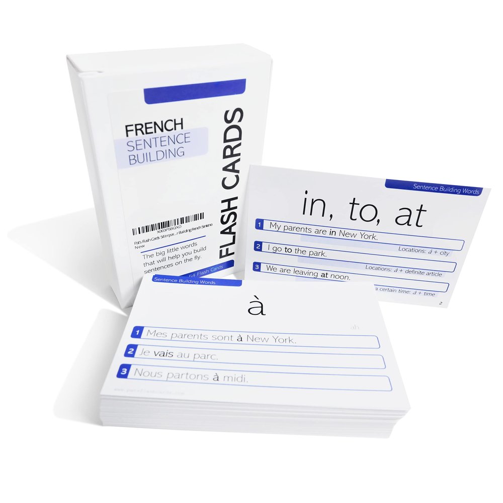 Pat's Flash Cards 54 Important French Words for Building French Sentences
