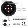 RCMYou 12mm/14mm Hex Rc Truck Tires,RC Wheels Tires for 1/10 Slash 2WD 44,Axia1/Arrm a Senton/Re dcat Rc 4wd,Hex Detachable Replacement Running on Off-Road Tire,on-Road Tires,4-Pack,Black view 3