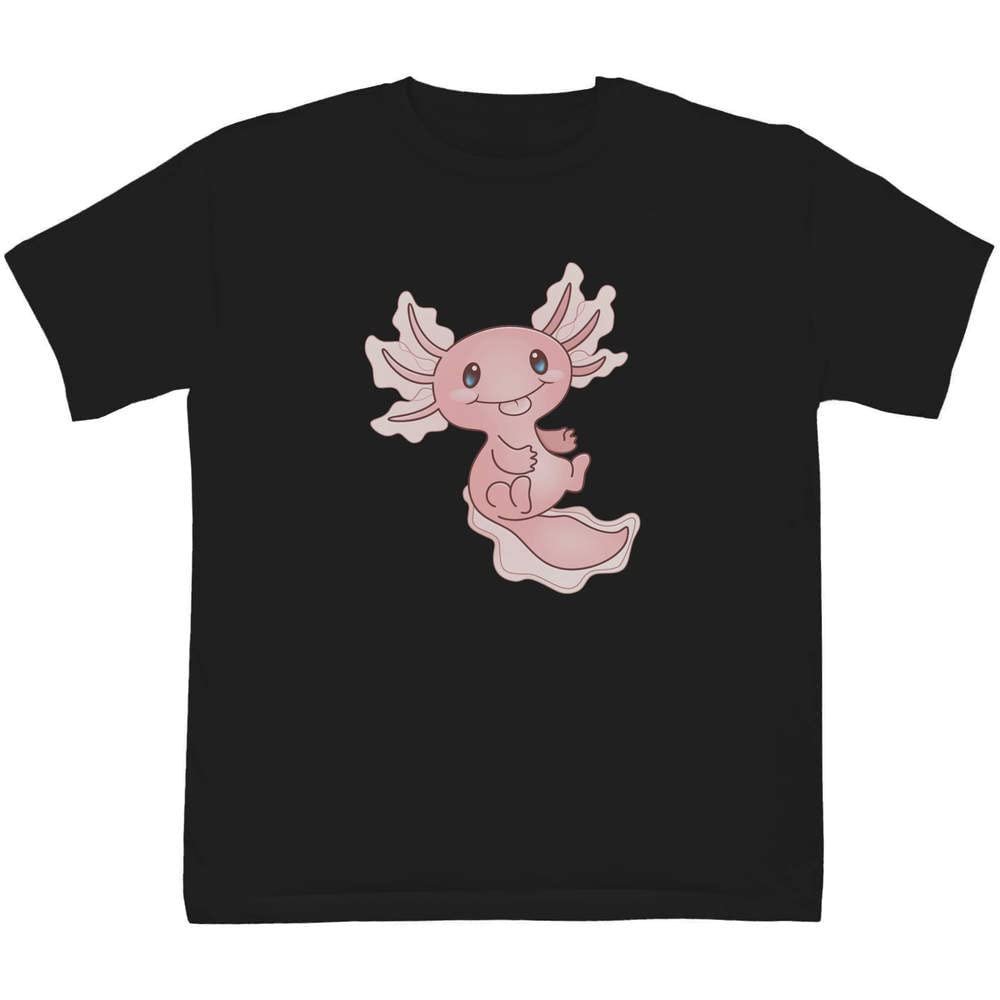 Azeeda 5-6 Years 'Cute Axolotl' Children's/Kid's T-Shirt (Black) (TS00248023)