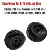 Rc Truck Tires,12mm/14mm Hex RC Wheels Tires for 1/10 Slash 44 2WD,Arrm a Senton,Axia 1,Redca t,Rc 4wd,RCMYou RC Wheels Hex Detachable Replace Running on Off-Road Tire,on-Road Tires,4-Pack,Black view 2