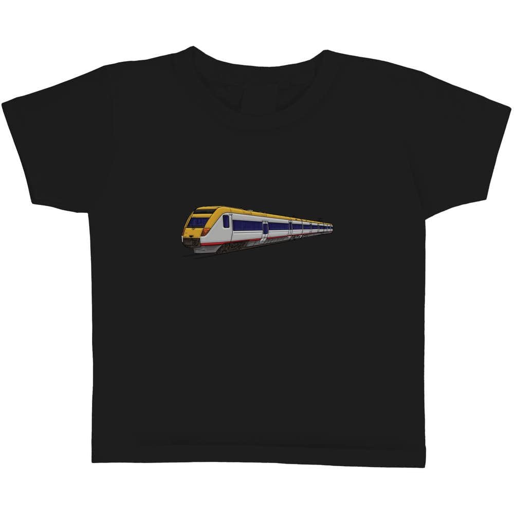 Azeeda 12-13 Years 'Inter City Commuter Train' Children's/Kid's T-Shirt (Black) (TS00247893)