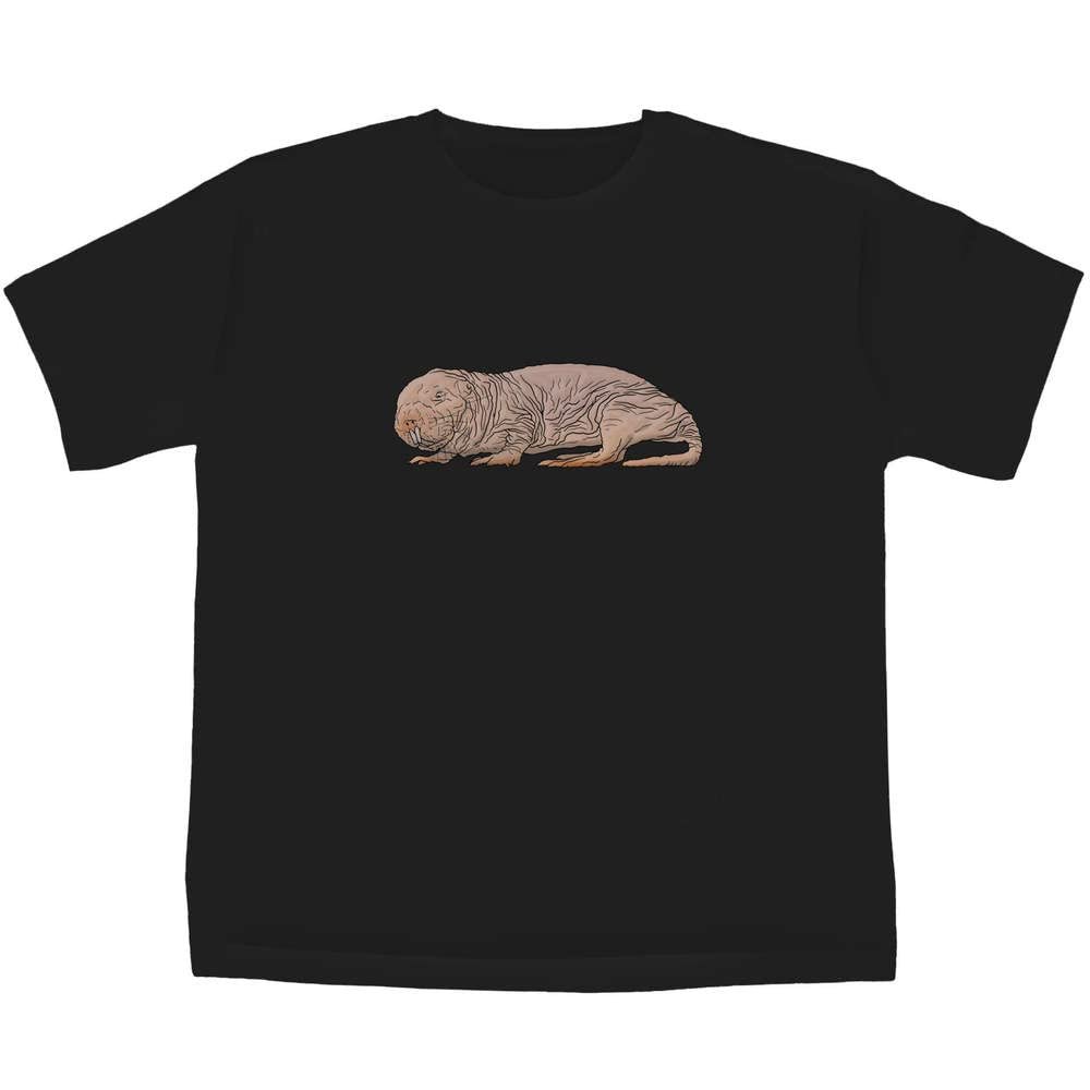 Azeeda 5-6 Years 'Naked Mole Rat' Children's/Kid's T-Shirt (Black) (TS00247484)