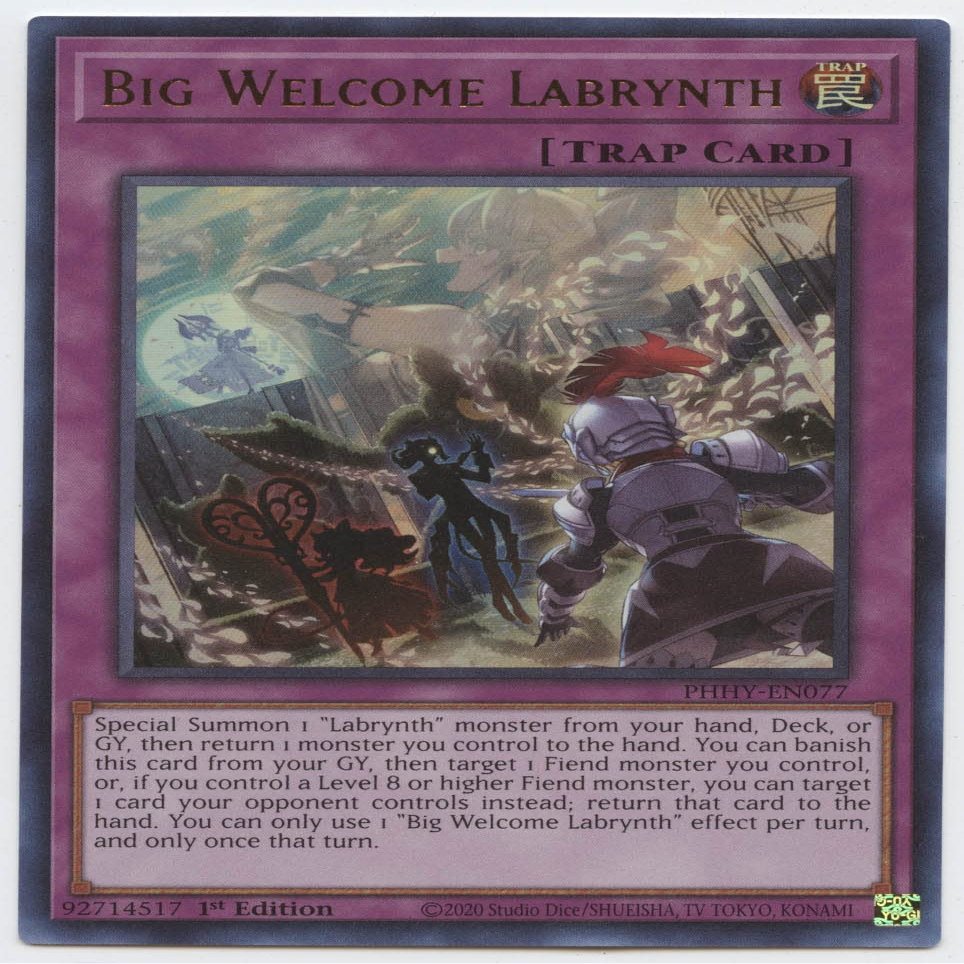 Big Welcome Labrynth - PHHY-EN077 - Ultra Rare - 1st Edition