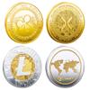 6 Pack Collectible Bitcoin Ethereum Dogecoin Shiba Litecoin Ripple Commemorative Coins, 3mm Limited Edition Cryptocurrency Coin BTC EHT DOGE SHIB XRP LTC Physical Tokens for Gift with Protective Case view 3