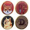 6 Pack Collectible Bitcoin Ethereum Dogecoin Shiba Litecoin Ripple Commemorative Coins, 3mm Limited Edition Cryptocurrency Coin BTC EHT DOGE SHIB XRP LTC Physical Tokens for Gift with Protective Case view 4