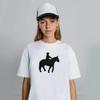 Azeeda 14-15 Years 'Horse Riding' Children's/Kid's T-Shirt (White) (TS00183231) view 2