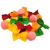 Felt play food Pasta farfalle with sausage for pretend play in kids kitchen, plush fake realistic bow tie (multi color farfalle, Small set (16 farfalle, 4 sausages)) view 1