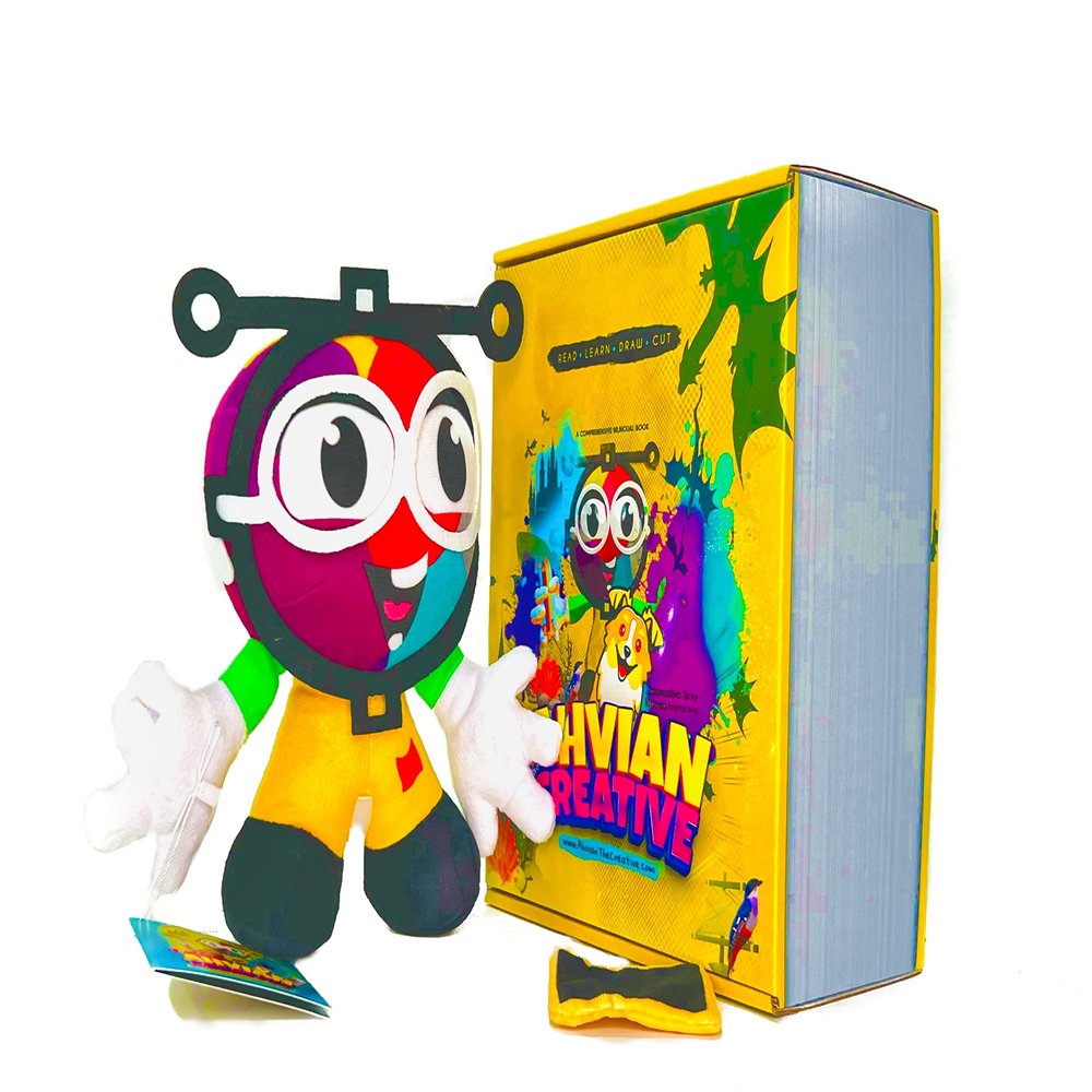 Ahvian The Creative Book Character Plush Figure, The Cutest Squishy Figure, Soft Stuffed Collectible Character Cartoon to Develop Creativity, in All Types of Games in a Classroom