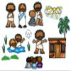 Story Time Felts Jesus is Baptized Felt Figures for Flannel Board Bible Stories New Testament (Figures only) view 1