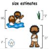 Story Time Felts Jesus is Baptized Felt Figures for Flannel Board Bible Stories New Testament (Figures only) view 2