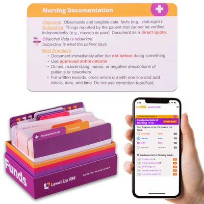 Nursing Fundamentals Flash Cards No Fluff Only Essential Info for Nursing School 2026 NCLEX ATI HESI Review LPN RN Flash Cards (204 Cards)