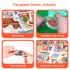 CHEFAN 4 Pack Felt Board Bible Stories Set, Flannel Board Stories Include Noah's Ark, Jonah and The Whale, David and Goliath, The Nativity of Jesus, 50 pcs Precut Flannel Graph Bible Toys for Kids view 4