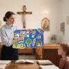 CHEFAN 4 Pack Felt Board Bible Stories Set, Flannel Board Stories Include Adam and Eve, Jacob's Ladder, Moses and The Burning Bush, Balaam and The Donkey, Precut Flannel Graph Bible Toys for Kids view 4