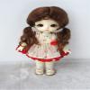 JD687 5-6inch 13-15cm 1/8 OB11 Lovely Baby Curl Twintail Mohair Doll Wigs (L.t Brown) view 1