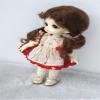 JD687 5-6inch 13-15cm 1/8 OB11 Lovely Baby Curl Twintail Mohair Doll Wigs (L.t Brown) view 3