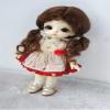 JD687 5-6inch 13-15cm 1/8 OB11 Lovely Baby Curl Twintail Mohair Doll Wigs (L.t Brown) view 4
