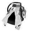Personalized Cute Panda Baby Car Seat Canopy for Babies with Name, Custom Baby Car Seat Covers for Boys and Girls, Opening Minky Nursing Breastfeeding Cover Infant Carseat Canopies for Newborn view 2