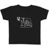 Azeeda 9-11 Years 'Romulus & Remus Statue' Children's/Kid's T-Shirt (Black) (TS00206951) view 1