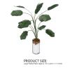 1:12 Scale Miniature Banana Tree Plant, Realistic Dollhouse Decor with Glass Bottle for Model Home Display Role Play Game Accessories (L) view 2