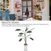 1:12 Scale Miniature Banana Tree Plant, Realistic Dollhouse Decor with Glass Bottle for Model Home Display Role Play Game Accessories (L) view 3